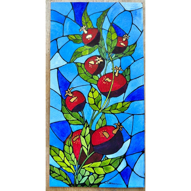 Original watercolor painting with metallic gold accents. This religious painting was inspired by the Old Testament...