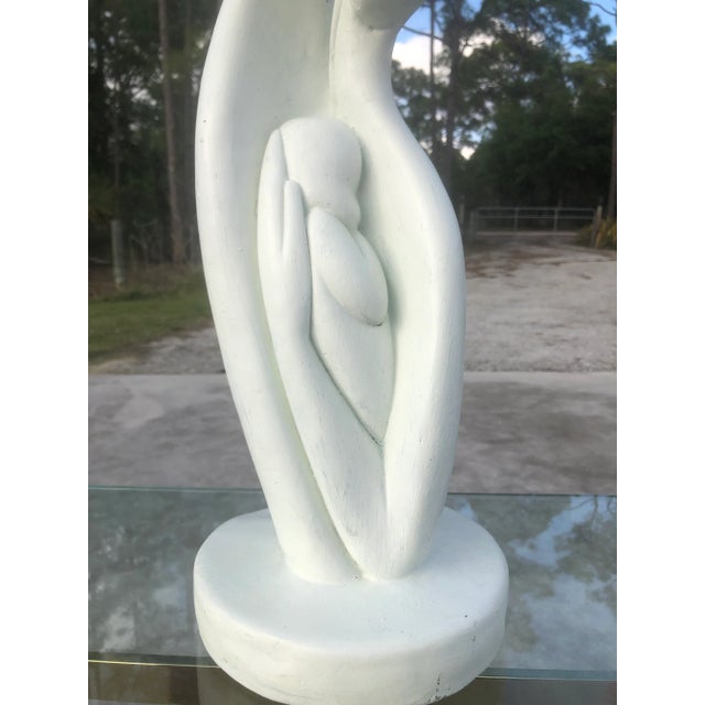 Modern Modern Boho Plaster Sculpture of Young Family For Sale - Image 3 of 10