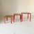 Black Vintage Italian Nesting Tables with Red Iron Frame & Smoked Glass, 1970s, Set of 3 For Sale - Image 8 of 10
