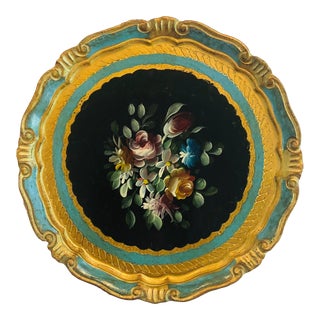 1960s Vintage Florentine Tray For Sale