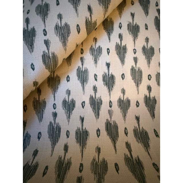 Traditional Peter Fasano Darta Linen Fabric 9 Yards Dar9 - Cyan For Sale - Image 3 of 9