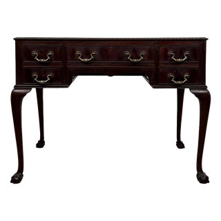 Antique English Edwardian Mahogany Writing Table For Sale