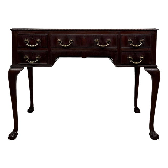 Antique English Edwardian Mahogany Writing Table For Sale