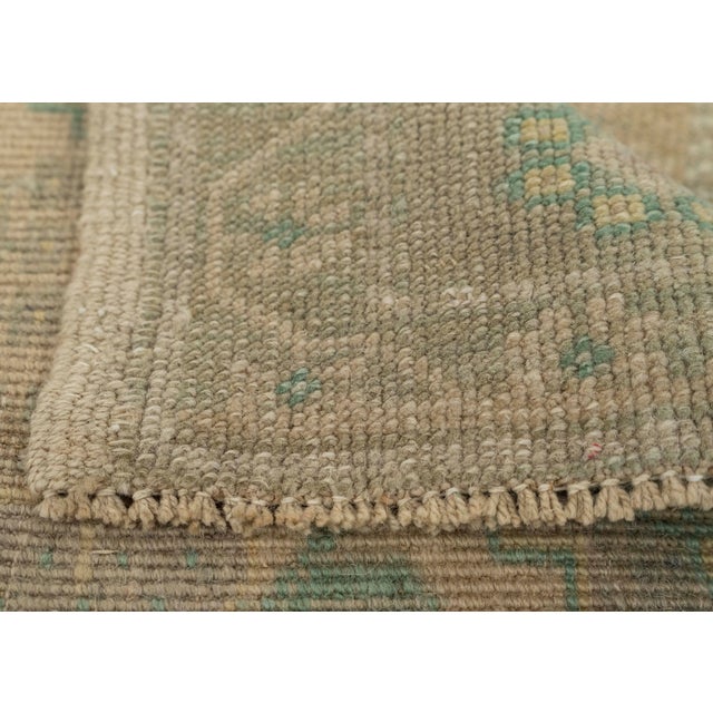 Turkish Mini Rug Oriental Hand Knotted Vintage Rug 1'11" x 3'1" #21050 For Sale In Houston - Image 6 of 8