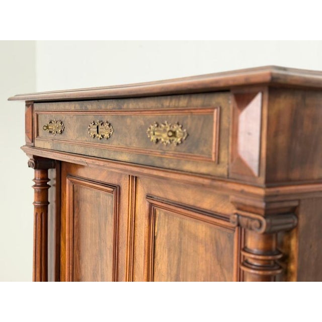 Brown Antique Gründerzeit Cabinet in Wood, 1900 For Sale - Image 8 of 13