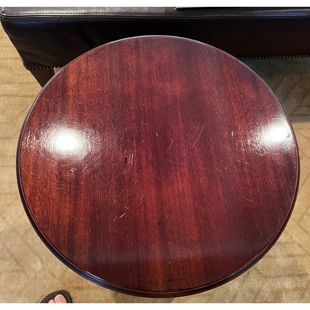 Transitional Milling Road for Baker Furniture Round Side or Cocktail Table For Sale - Image 3 of 3