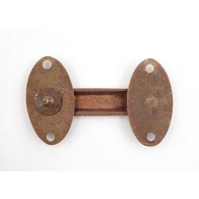 Traditional Vintage Classic Brass Oval Window Shutter Latch For Sale - Image 3 of 3