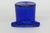 Mid-Century Modern Cobalt Blue Frosted Glass Top Hat Toothpick Holder Ash Tray 4576b For Sale - Image 3 of 10