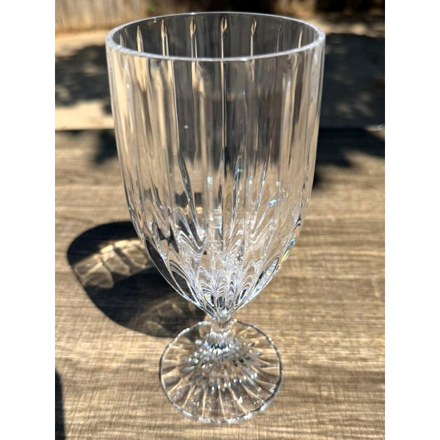 1980s Vintage Mikasa Park Lane Crystal Iced Tea Goblets Glasses Set of 5 For Sale - Image 5 of 8