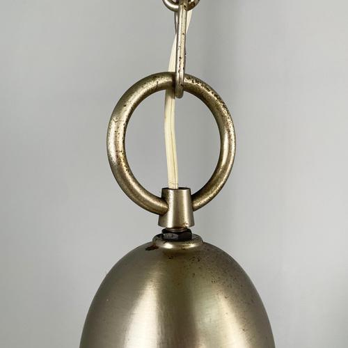 Mid-Century Italian Modern Hanging Lights in Opaline Glass and Metal, 1960s, Set of 2 For Sale - Image 12 of 16