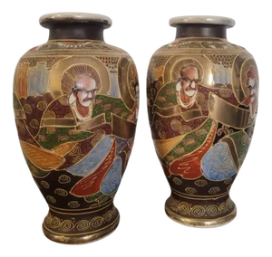 Japanese Satsuma Vases, Set of 2