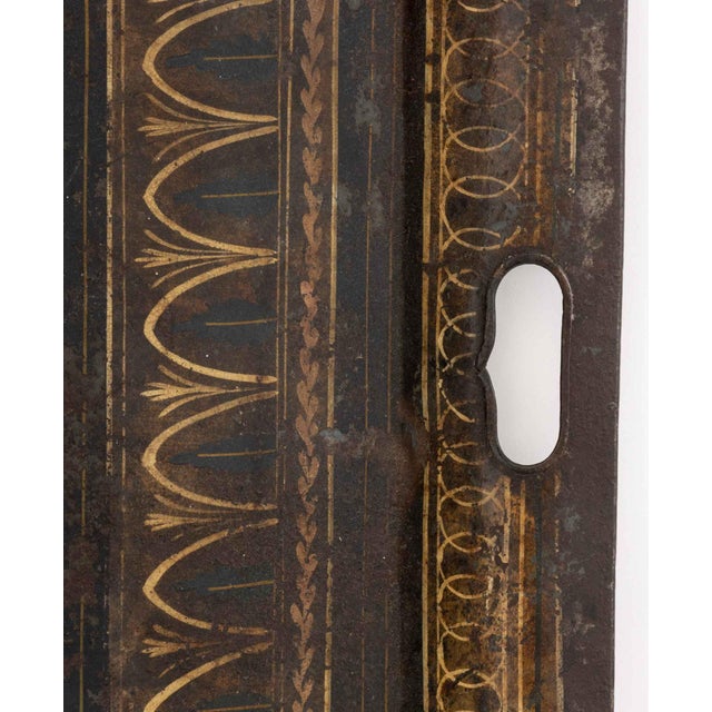 Metal American Paint-Decorated Tole Tray For Sale - Image 7 of 9