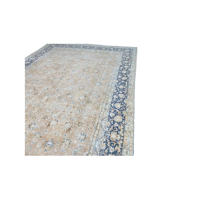 Navy Blue 1960s Vintage Persian Kerman Area Rug 10x14 For Sale - Image 8 of 8