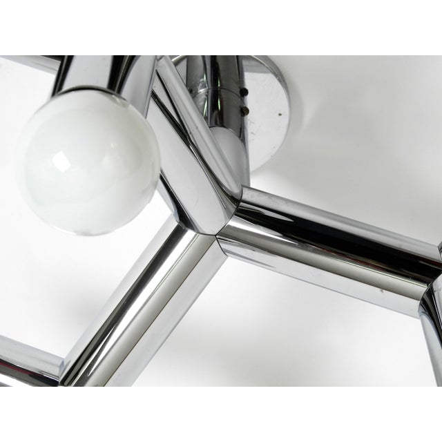 Vintage Space Age Chrome Ceiling Lamp by J.T. Kalmar, 1960s For Sale - Image 13 of 18