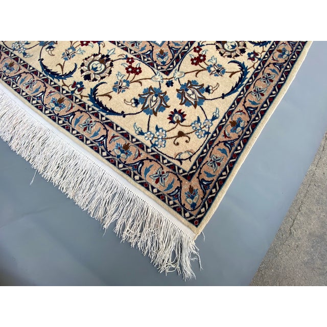 Textile Persian Isfahan Fine Silk and Wool Rug 8'6 X 11'10 For Sale - Image 7 of 12