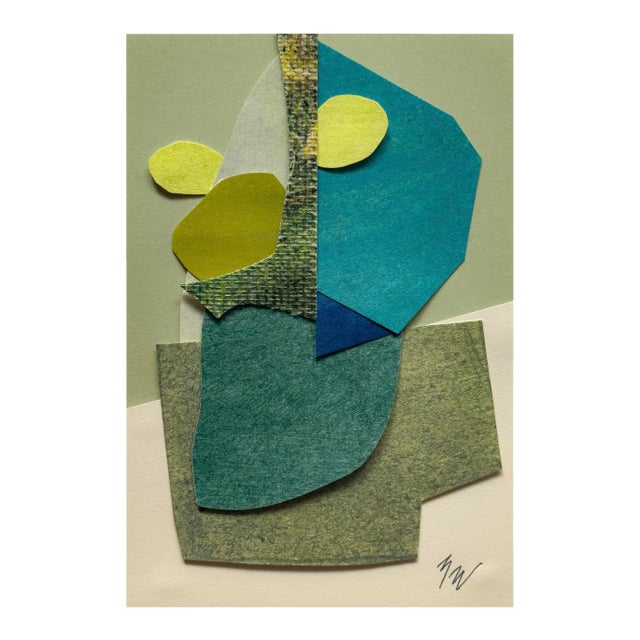 "Petal 7" Original Mixed-Media Collage on Paper by Zac Woodiel For Sale