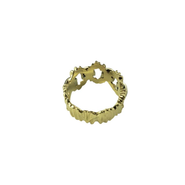 Late 20th Century 10k Yellow and White Gold Diamond Band Ring, Size 7.5 For Sale In New York - Image 6 of 8