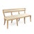 Carvell Bench - Natural Linen / Oak Frame For Sale - Image 4 of 4