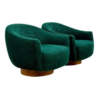 Vintage Boho Kelly Wearstler Swivel Chairs - a Pair For Sale