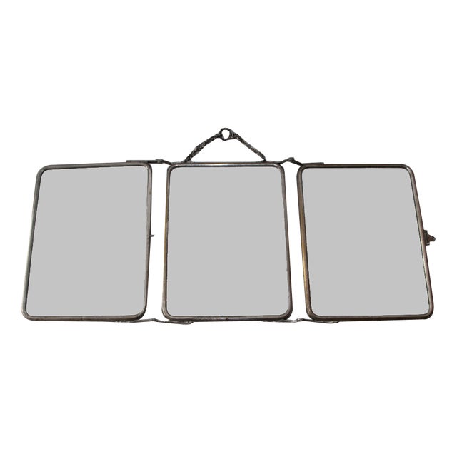 Vintage French Barber Mirror, 1950s For Sale