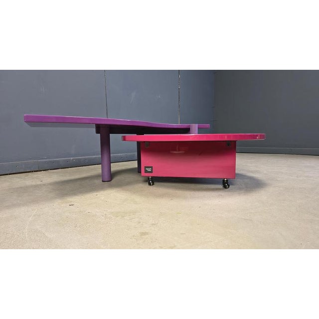 1980s Rotating Burlwood Coffee Table by Maurizio Salvato for Saporiti Italia, 1980s For Sale - Image 5 of 15