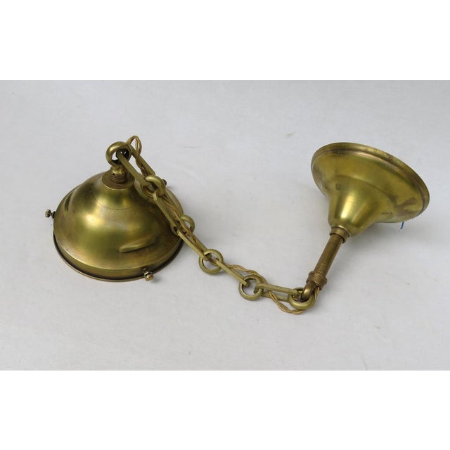 Art Nouveau Ceiling Lamp in Brass and Opaline Glass, Austria, 1890s For Sale - Image 14 of 18