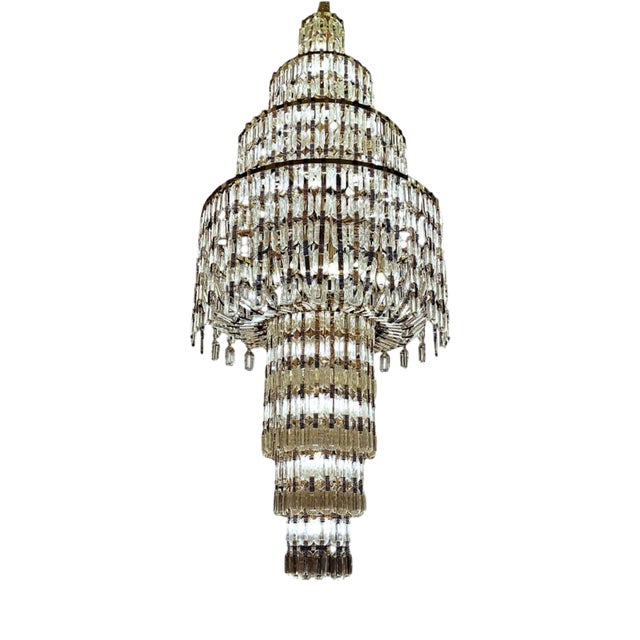 Collection Lyra Chandelier in Metal and Crystal by Jago For Sale