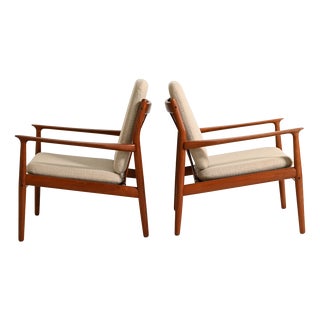 Lounge Chairs by Grete Jalk for Glostrup Møbelfabrik, 1960s, Set of 2 For Sale