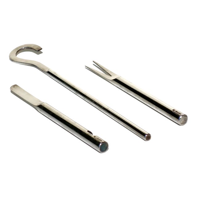 Italian Silver-Plated Cocktail Set from F.lli Cassetti, 1970s, Set of 3 For Sale