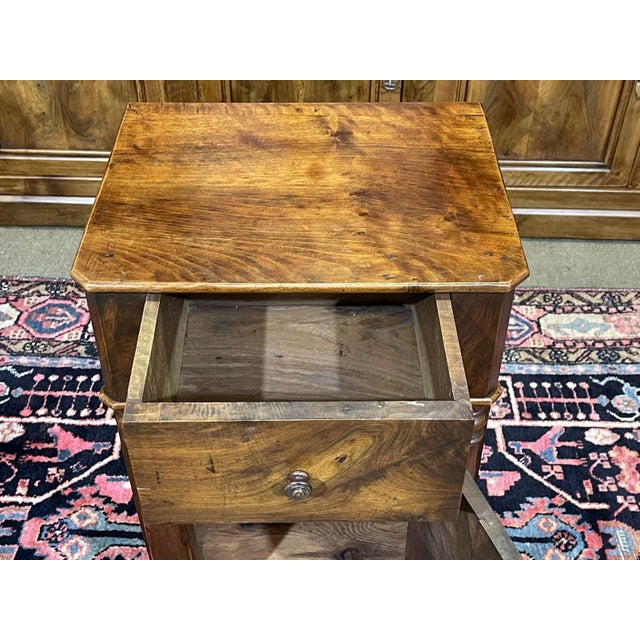 Bedside Table in Walnut, 19th Century For Sale - Image 10 of 14
