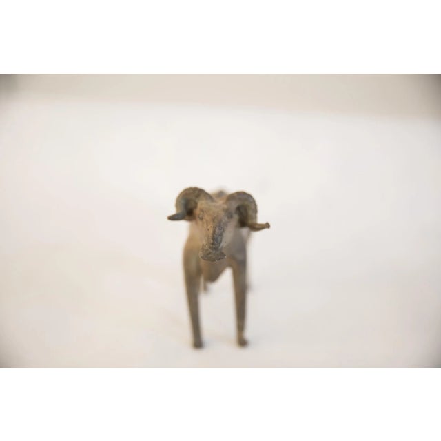 Vintage African Imperfect Ram With Leaf Sculpture For Sale In New York - Image 6 of 7