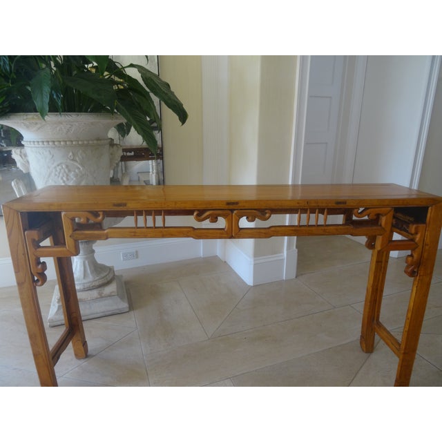 Antique Chinese Ming Style Narrow Console Sofa Table For Sale - Image 11 of 12