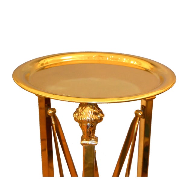 Metal 1960s Rams Heads and Feet Bronze Pedestal For Sale - Image 7 of 10