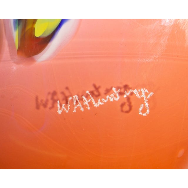 Colorfield Art Glass Vase Wes Hunting For Sale - Image 9 of 9