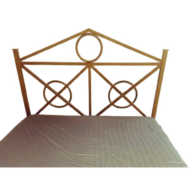 1980s Last Call! 1980s Architectural Gilt Metal Double Bed – Heavy-Duty Designer Statement Frame For Sale - Image 5 of 13