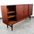 Mid Century Danish Modern Credenza Highboard Sideboard Sliding Teak 4 Doors Bar For Sale In Sacramento - Image 6 of 12