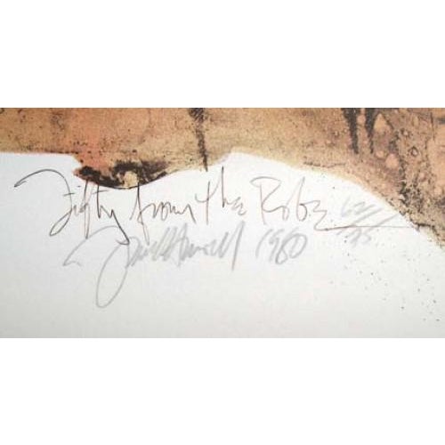 "Fifty From The Robe" Unframed limited edition lithograph by Native American artist Frank Howell. Hand signed, numbered...