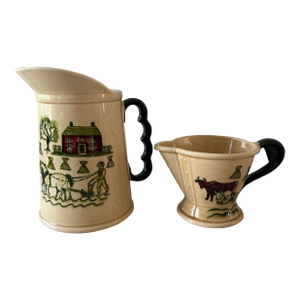 Vintage Poppytrail Pitcher and Creamer by Metlox