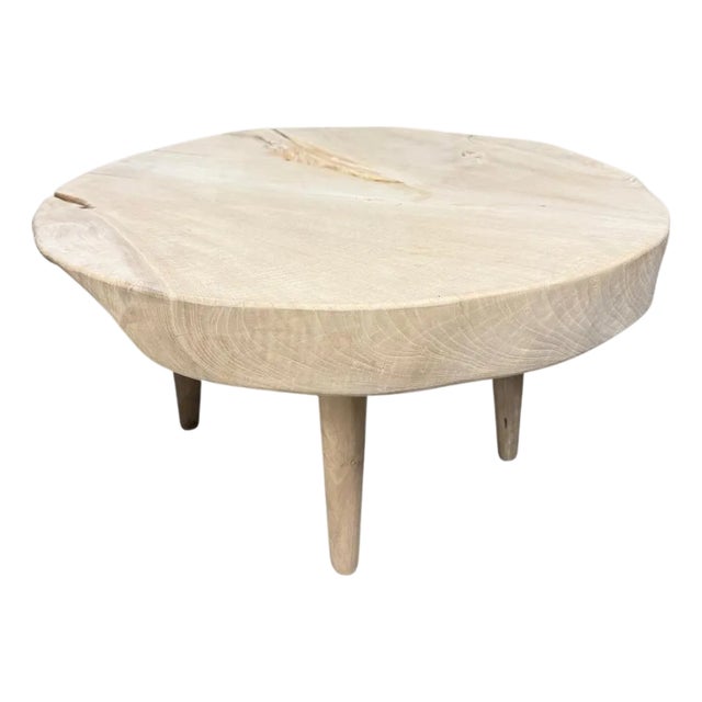 Andrianna Shamaris Mid Century Style Organic Teak Wood Coffee Table For Sale