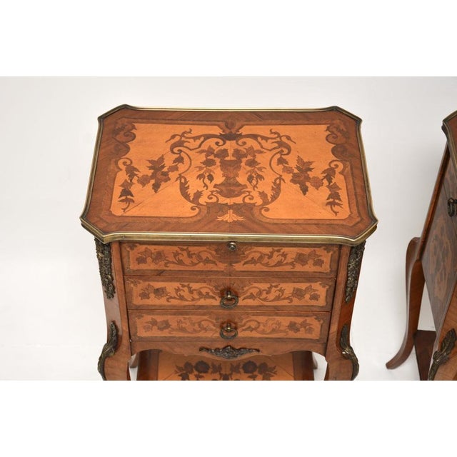Brown Vintage French Style Side Tables, 1930, Set of 2 For Sale - Image 8 of 13