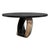 Art Deco "Giselle" Round Table With Bronze and Stainless Steel, Handcrafted For Sale - Image 3 of 9