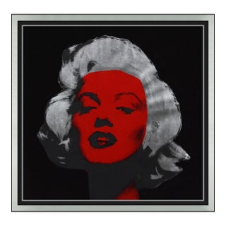 Late 20th Century Marilyn Monroe Pop Art Red Oil Painting Steve Kaufman For Sale