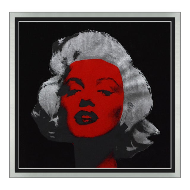 Late 20th Century Marilyn Monroe Pop Art Red Oil Painting Steve Kaufman For Sale