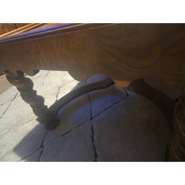Baroque Baker Furniture French Country Coffee Table With Parquetry Top and Carved Legs- Style No. 839 For Sale - Image 3 of 9