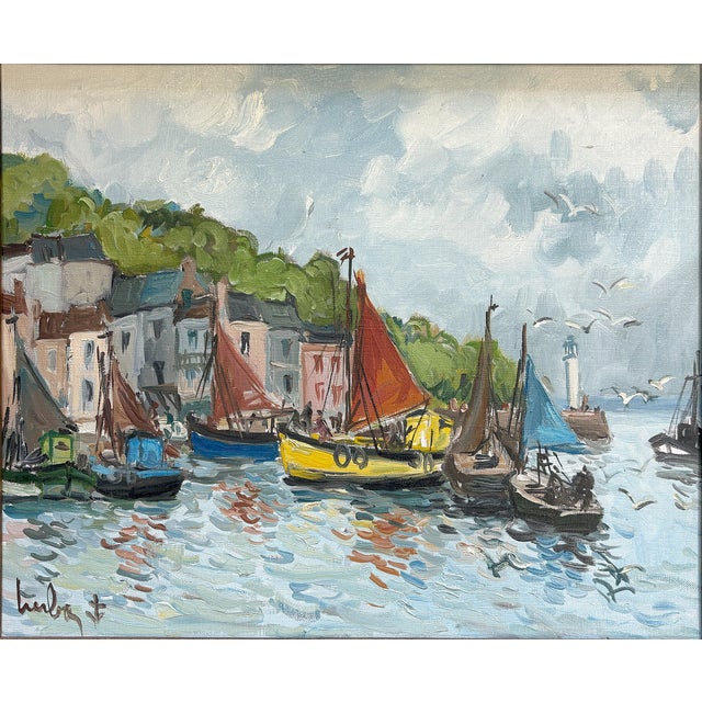 Original Signed & Framed Oil Painting on Canvas by 'Fernand Herbo' (France, 1904-1995) For Sale - Image 4 of 12