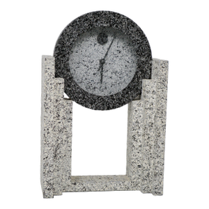 1980s Empire Art Products Faux Granite Marble Memphis Milano Style Clock