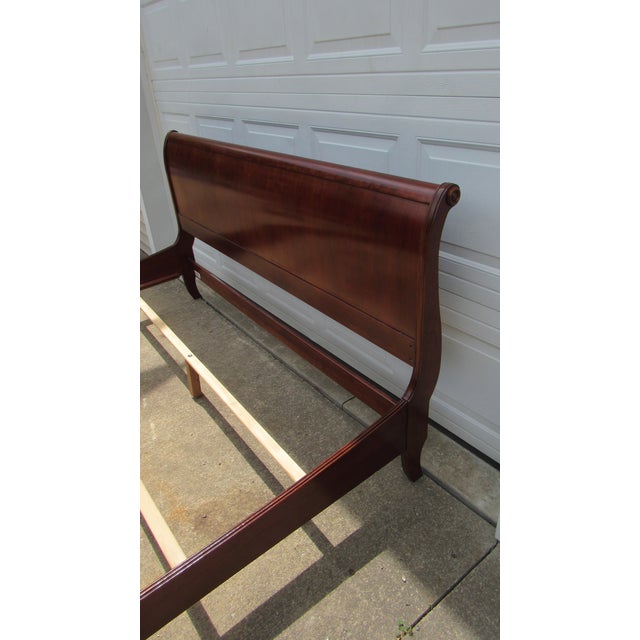 Ethan Allen Ethan Allen Georgian Court Cherry King Bed Sleigh Designer For Sale - Image 4 of 7
