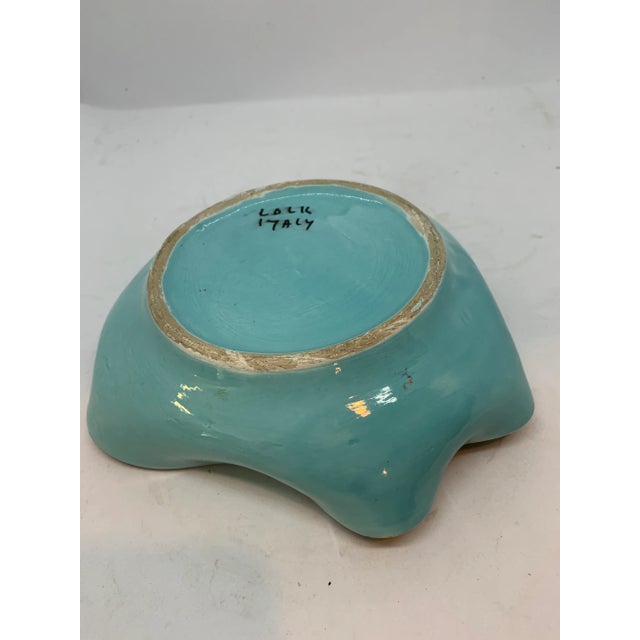 Italian Vintage Italian Lolk 24k Gold Trim Candy Dish For Sale - Image 3 of 5