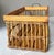 Champagne Circa 1980 Chic Jackfruit Wood & Rattan Catchall / Storage “Crate” Basket, Indonesia For Sale - Image 8 of 13