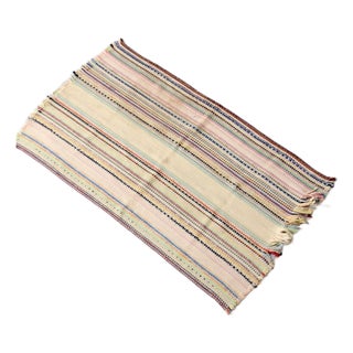 Vintage Pastel Rag Rug For Sale